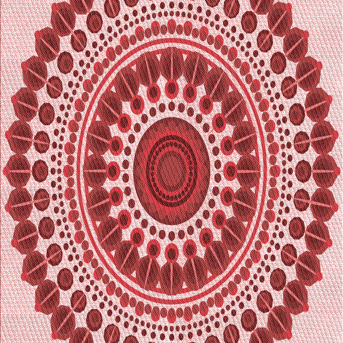 Machine Washable Transitional Red Rug, wshpat1936rd