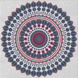 Square Patterned Purple Novelty Rug, pat1936