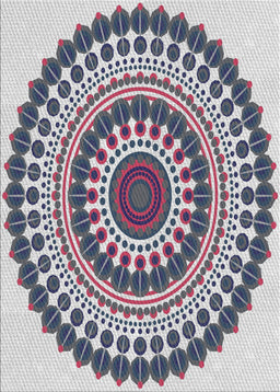 Machine Washable Transitional Purple Haze Purple Rug, wshpat1936