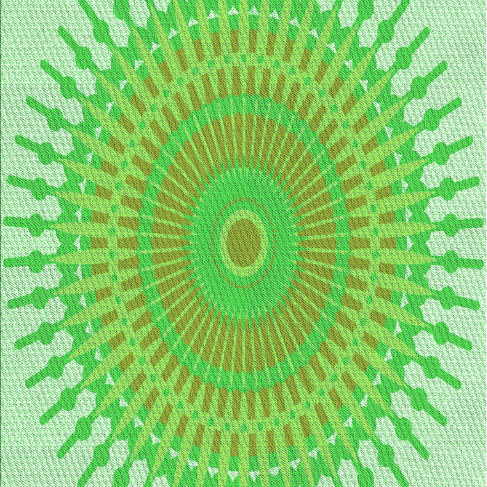 Patterned Green Rug, pat1937grn