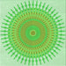 Round Patterned Green Rug, pat1937grn