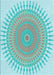 Patterned Medium Aqua Marine Green Rug, pat1937lblu