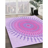 Patterned Blossom Pink Rug, pat1937pur