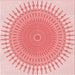 Round Patterned Deep Rose Pink Rug, pat1937rd