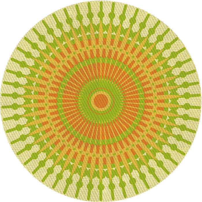 Square Patterned Orange Gold Rug, pat1937yw