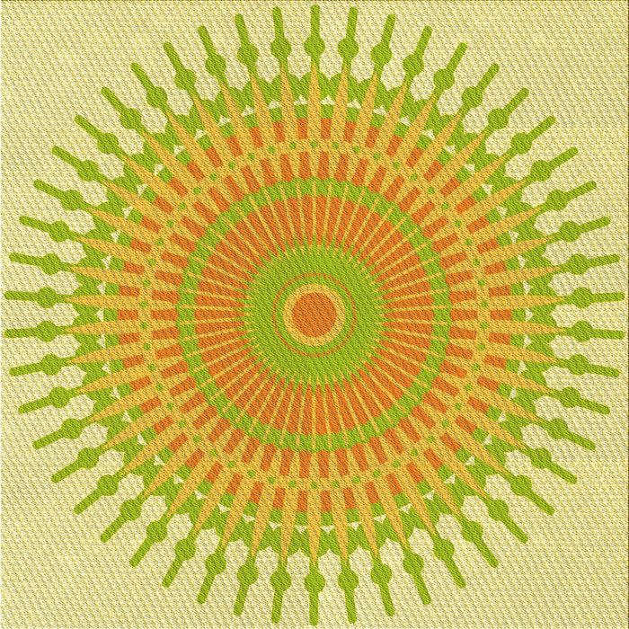 Round Machine Washable Transitional Orange Gold Rug, wshpat1937yw