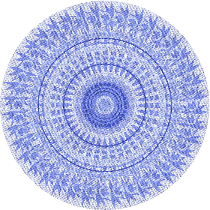 Square Patterned Sky Blue Rug, pat1938blu