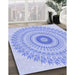 Patterned Sky Blue Rug in Family Room, pat1938blu