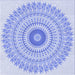 Round Patterned Sky Blue Rug, pat1938blu