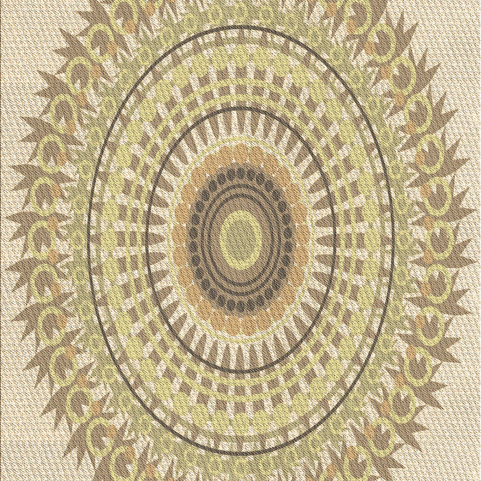 Machine Washable Transitional Khaki Gold Rug, wshpat1938brn