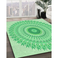 Patterned Green Rug, pat1938grn