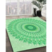 Patterned Green Rug in Family Room, pat1938grn