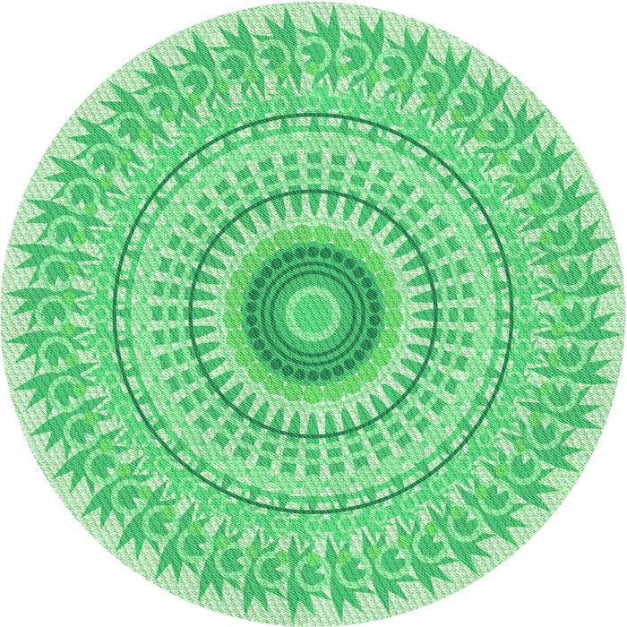 Square Patterned Green Rug, pat1938grn