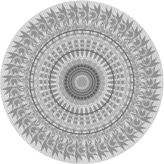 Square Patterned Gunmetal Gray Rug, pat1938gry