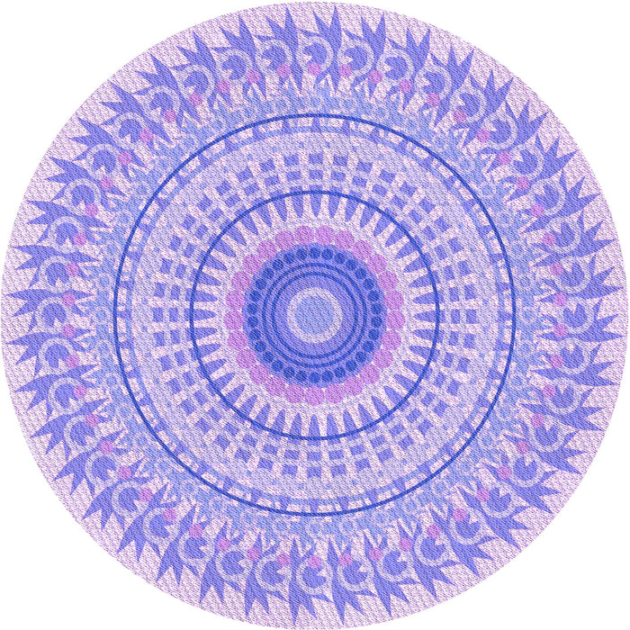 Square Patterned Purple Mimosa Purple Rug, pat1938pur