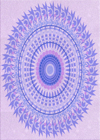 Machine Washable Transitional Purple Mimosa Purple Rug, wshpat1938pur