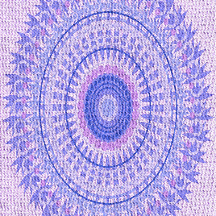 Machine Washable Transitional Purple Mimosa Purple Rug, wshpat1938pur
