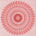 Round Patterned Red Rug, pat1938rd