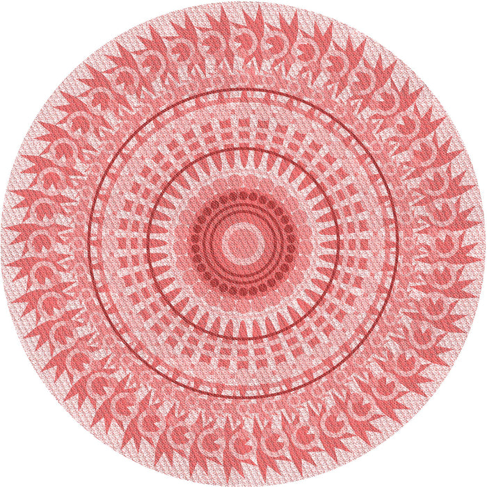 Square Patterned Red Rug, pat1938rd