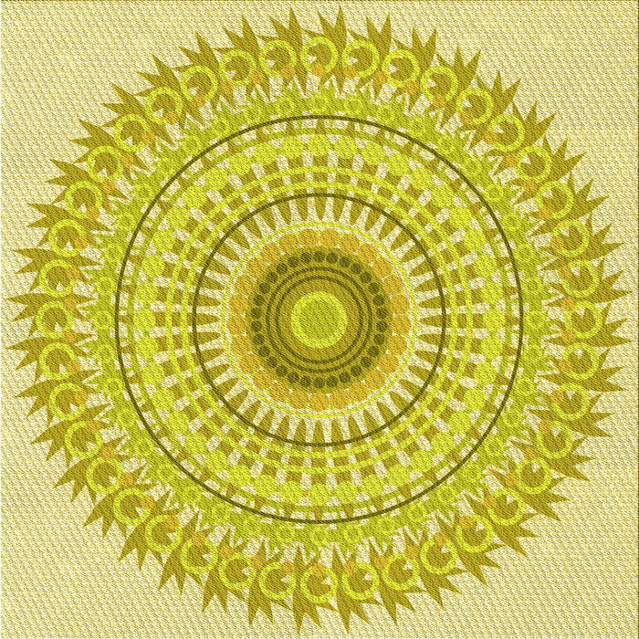 Round Patterned Brown Rug, pat1938yw