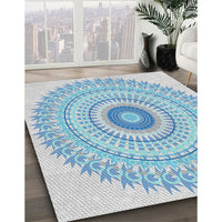 Patterned Blue Novelty Rug, pat1938