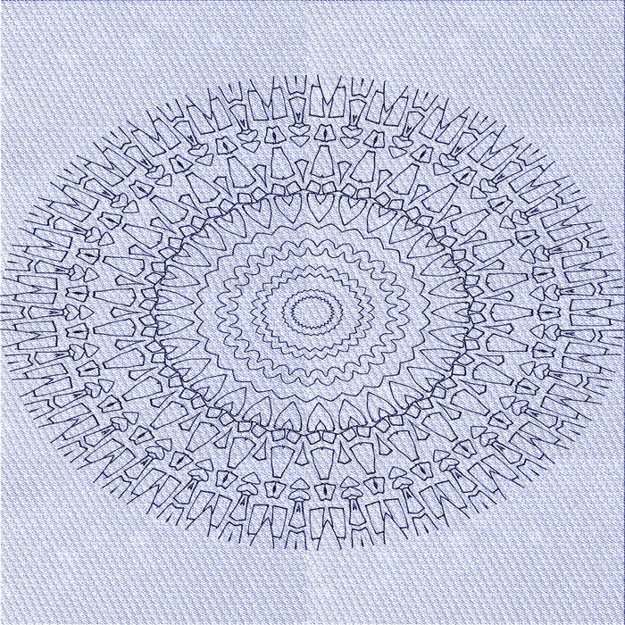 Round Patterned Lavender Blue Rug, pat1939blu