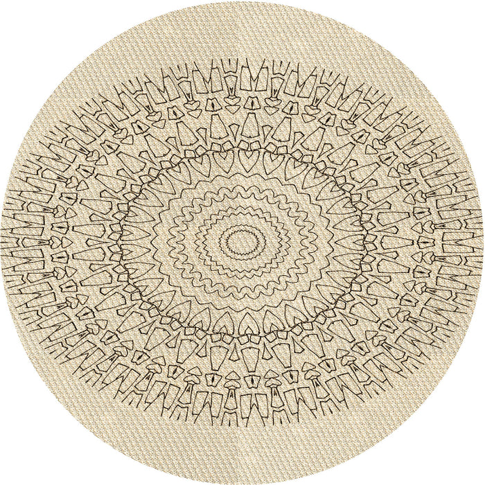 Square Machine Washable Transitional Moccasin Beige Rug in a Living Room, wshpat1939brn