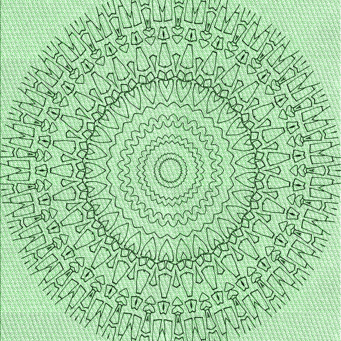 Machine Washable Transitional Mint Green Rug, wshpat1939grn