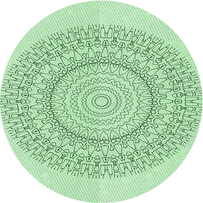 Square Patterned Mint Green Rug, pat1939grn