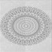 Round Patterned Platinum Gray Rug, pat1939gry