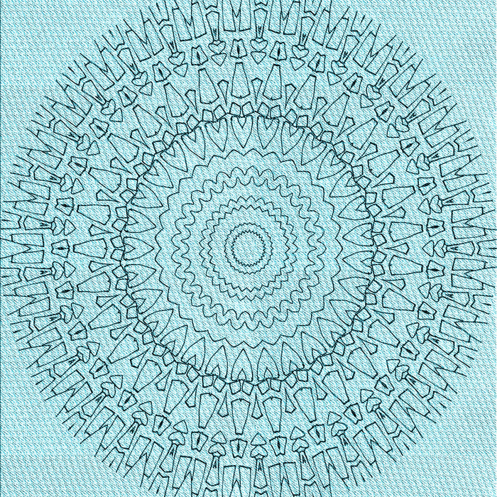 Patterned Electric Blue Rug, pat1939lblu