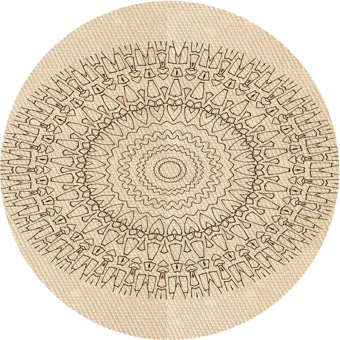 Square Patterned Peru Brown Rug, pat1939org