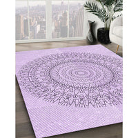 Patterned Lilac Purple Rug, pat1939pur