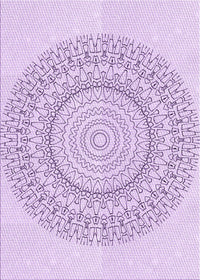 Machine Washable Transitional Lilac Purple Rug, wshpat1939pur