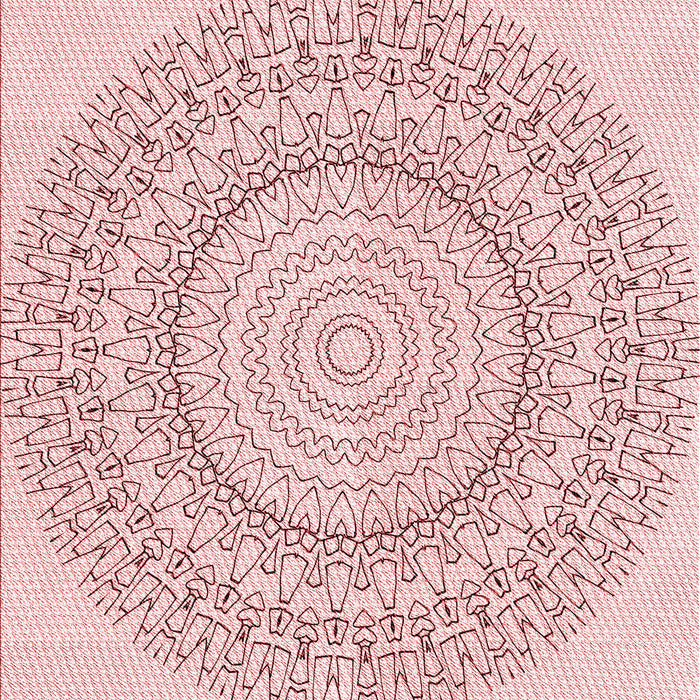 Machine Washable Transitional Pink Rug, wshpat1939rd