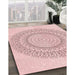 Machine Washable Transitional Pink Rug in a Family Room, wshpat1939rd