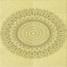 Round Patterned Sun Yellow Rug, pat1939yw