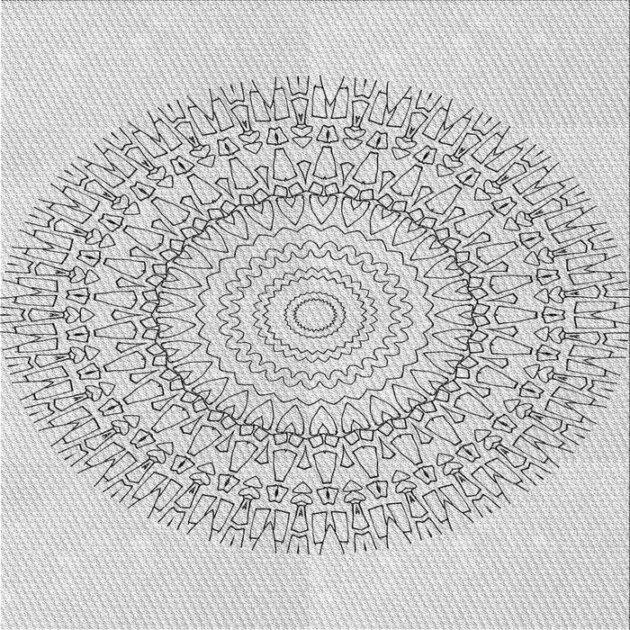 Sideview of Machine Washable Transitional White Smoke Rug, wshpat1939