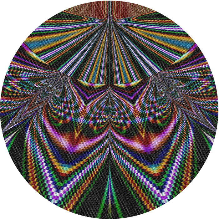 Square Machine Washable Transitional Camouflage Green Rug, wshpat193