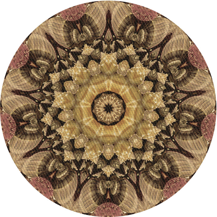 Square Patterned Red Brown Rug, pat194brn