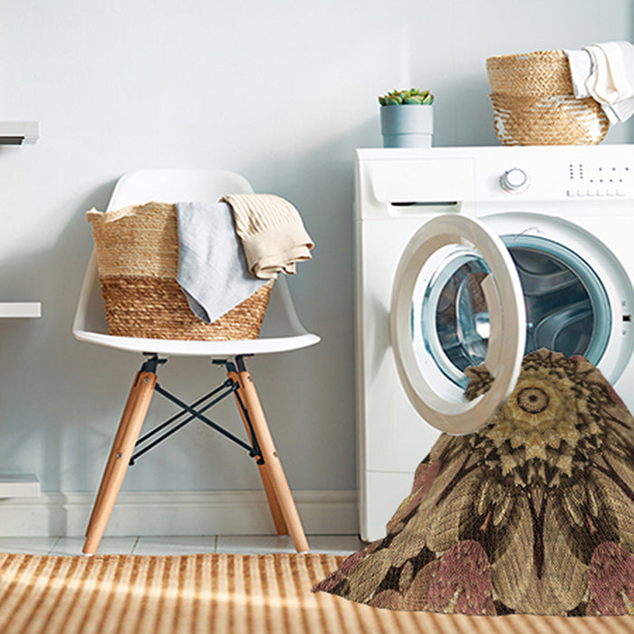 Machine Washable Transitional Red Brown Rug in a Washing Machine, wshpat194brn