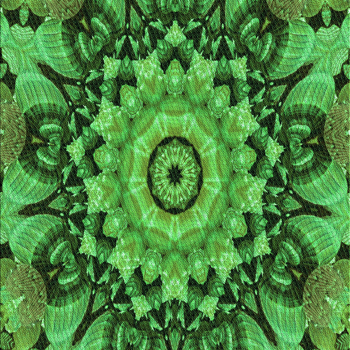 Patterned Deep Emerald Green Rug, pat194grn