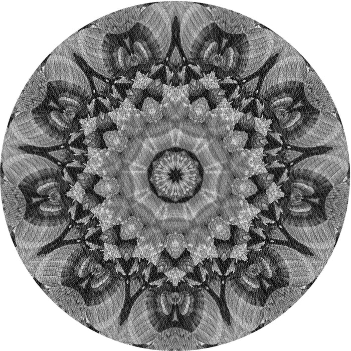 Square Patterned Dark Gray Rug, pat194gry