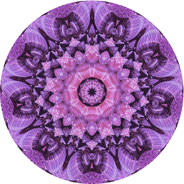 Square Patterned Dark Magenta Purple Rug, pat194pur