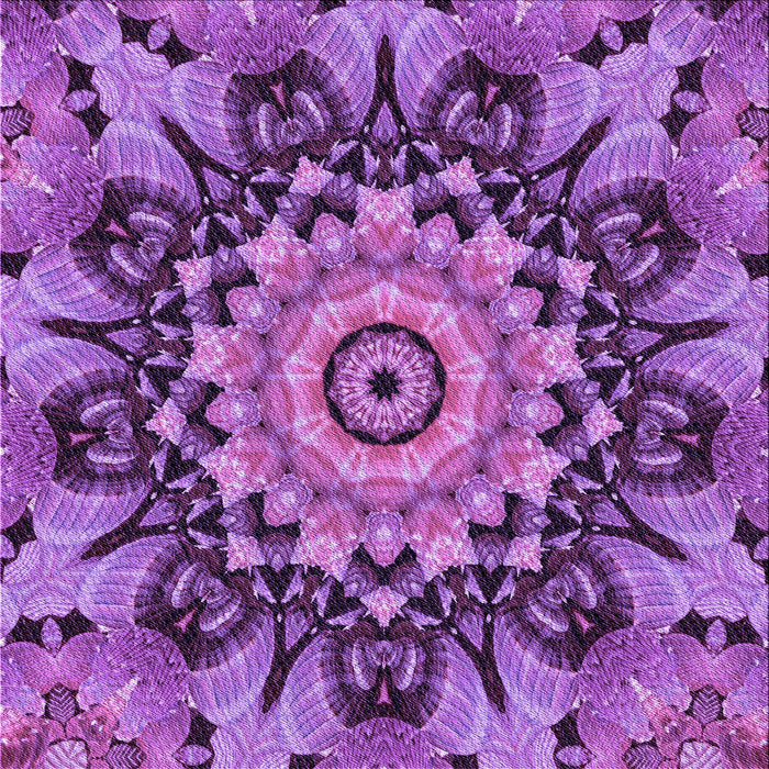 Round Patterned Dark Magenta Purple Rug, pat194pur