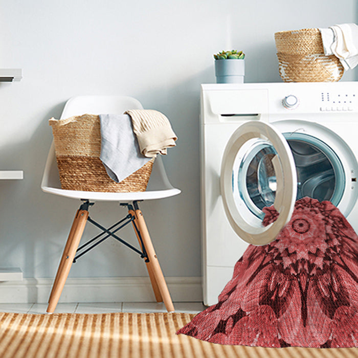 Machine Washable Transitional Red Rug in a Washing Machine, wshpat194rd