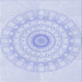 Round Patterned Lavender Blue Rug, pat1940blu