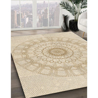 Patterned Moccasin Beige Rug, pat1940brn