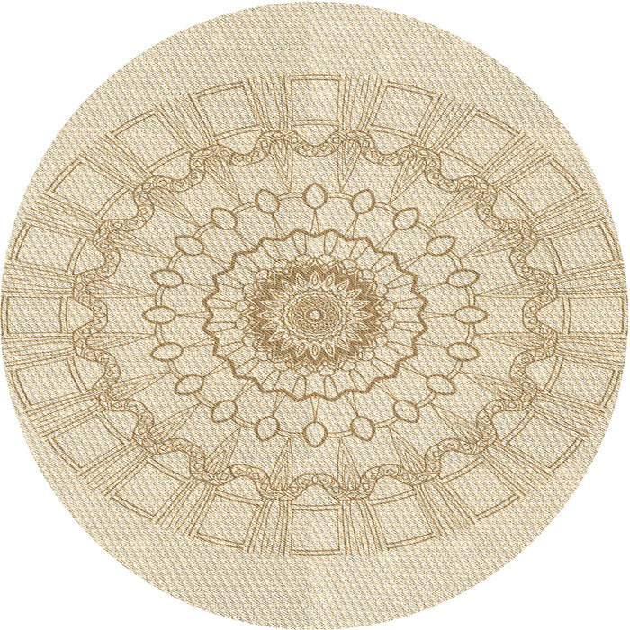 Square Patterned Moccasin Beige Rug, pat1940brn