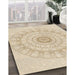 Machine Washable Transitional Moccasin Beige Rug in a Family Room, wshpat1940brn